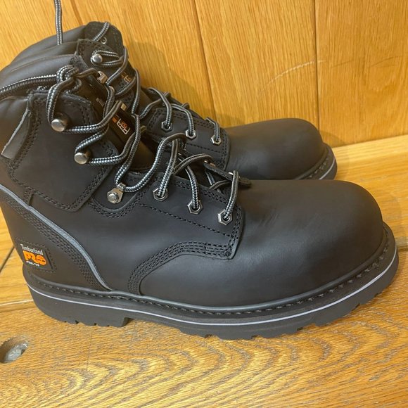 Timberland Pro Men's Industrial WATERPROOF Work Boot Black 33032 ALL SIZES - Picture 3 of 10